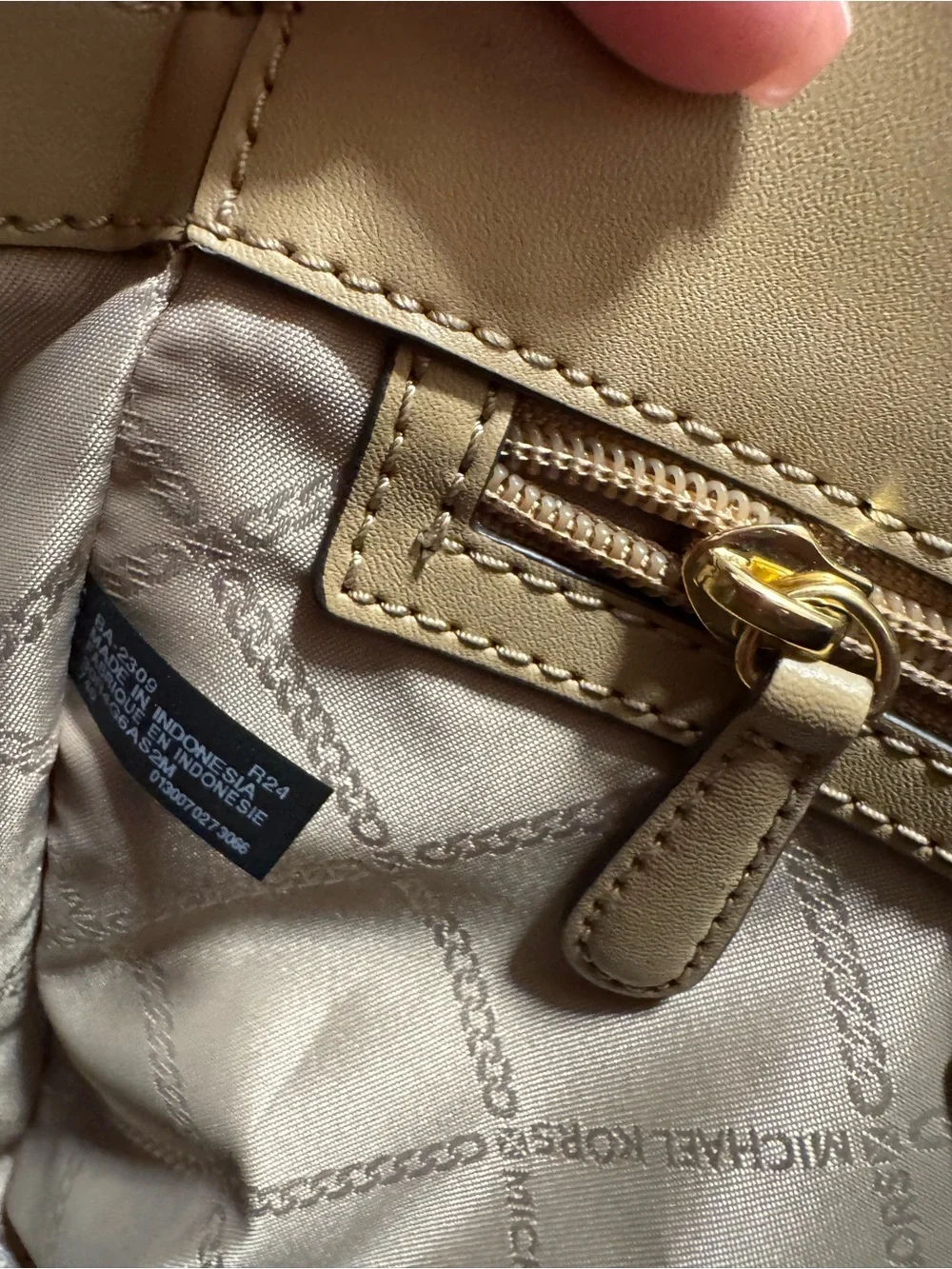Michael Kors Metallic Gold Mini Saffiano Satchel